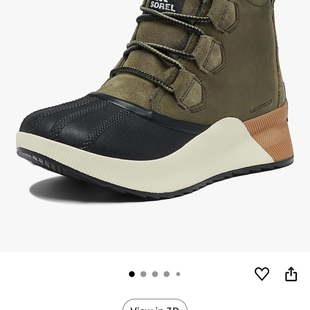 Sorel Olive and Black Waterproof Boots